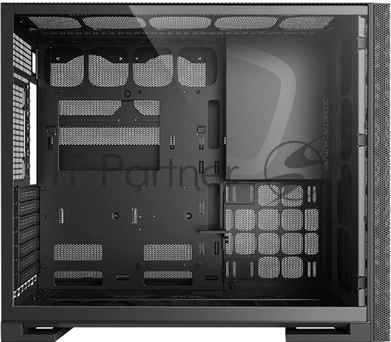 Корпус ПК без блока питания/ Case Geometric Future Model 5 Vent, Midi-Tower, TG, no fans, 2xUSB-A 3.0, 1xUSB 3.2 Type-C, E-ATX, ATX, mATX, mITX Black/Yellow