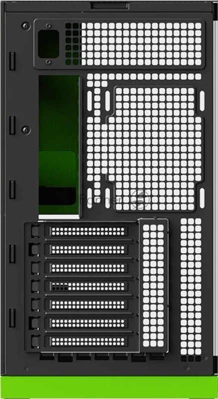 Корпус ПК без блока питания/ Case Geometric Future Model 5 NV Style, Midi-Tower, TG, no fans, 2xUSB-A 3.0, 1xUSB 3.2 Type-C, E-ATX, ATX, mATX, mITX Black/Green