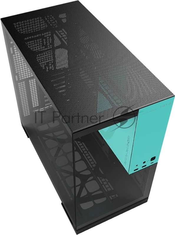 Корпус ПК без блока питания/ Case Geometric Future Model 5, Midi-Tower, TG, no fans, 2xUSB-A 3.0, 1xUSB 3.2 Type-C, E-ATX, ATX, mATX, mITX Light blue