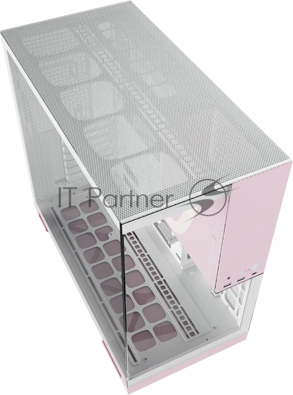 Корпус ПК без блока питания/ Case Geometric Future Model 5, Midi-Tower, TG, no fans, 2xUSB-A 3.0, 1xUSB 3.2 Type-C, E-ATX, ATX, mATX, mITX Pink