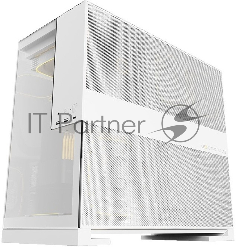 Корпус ПК без блока питания/ Case Geometric Future Model 5, Midi-Tower, TG, no fans, 2xUSB-A 3.0, 1xUSB 3.2 Type-C, E-ATX, ATX, mATX, mITX White