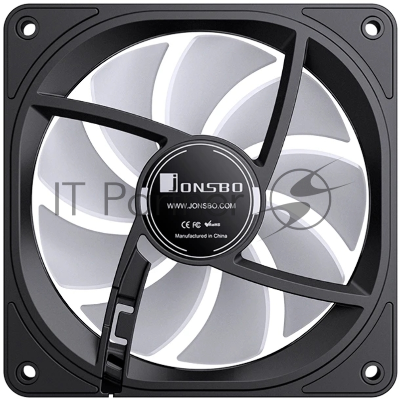 Кулер для корпуса/ Case Cooler JONSBO FR-606BR Reverse (120x120x25mm, 4-pin PWM, ARGB, 35.99CFM, 26.5dBA, 1500RPM, Black)