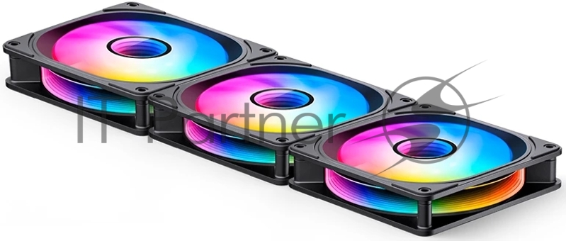 Кулер для корпуса/ Case Cooler JONSBO FR-606BR Reverse (120x120x25mm, 4-pin PWM, ARGB, 35.99CFM, 26.5dBA, 1500RPM, Black)