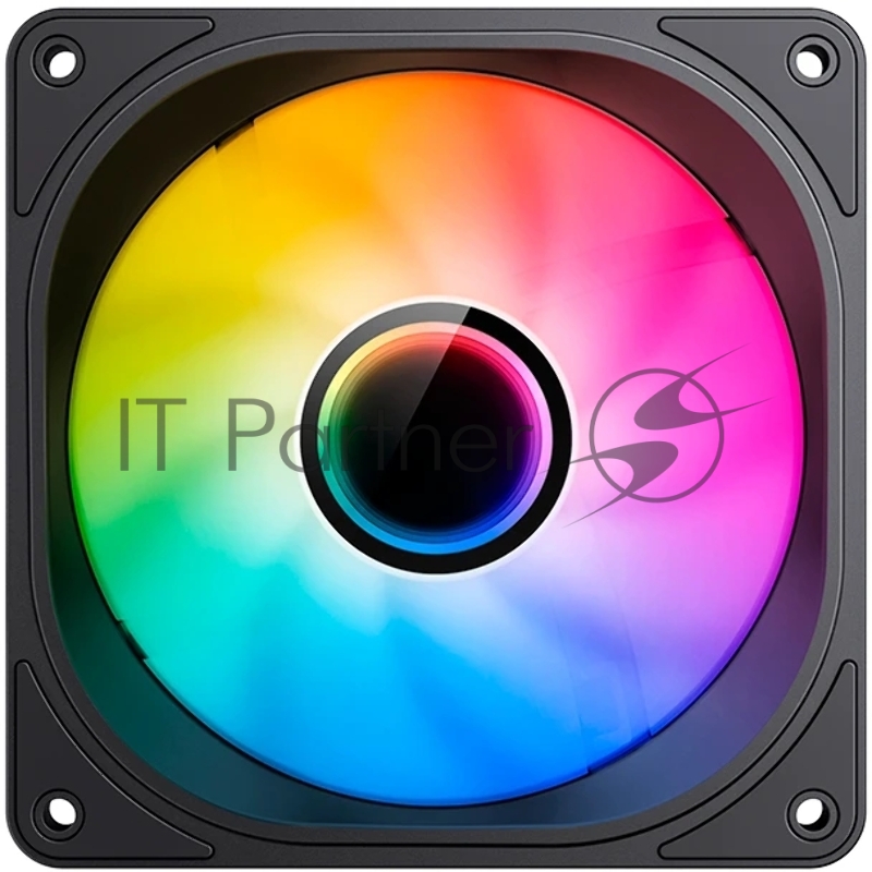 Кулер для корпуса/ Case Cooler JONSBO FR-606BR Reverse (120x120x25mm, 4-pin PWM, ARGB, 35.99CFM, 26.5dBA, 1500RPM, Black)