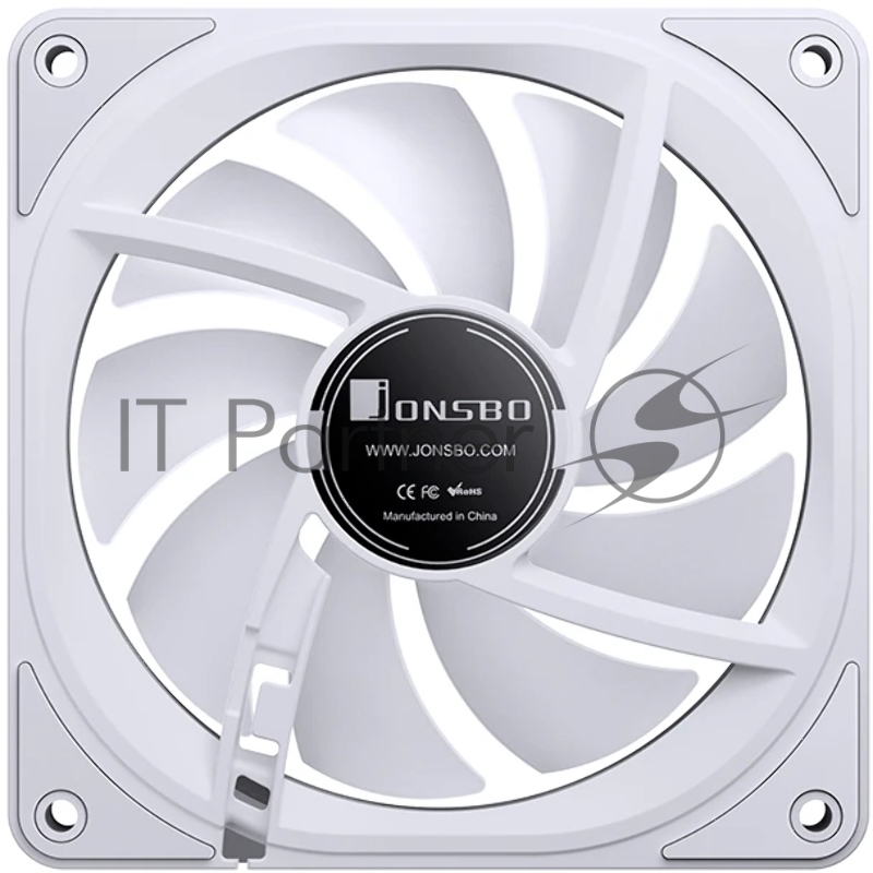 Кулер для корпуса/ Case Cooler JONSBO FR-606WR Reverse (120x120x25mm, 4-pin PWM, ARGB, 35.99CFM, 26.5dBA, 1500RPM, White)