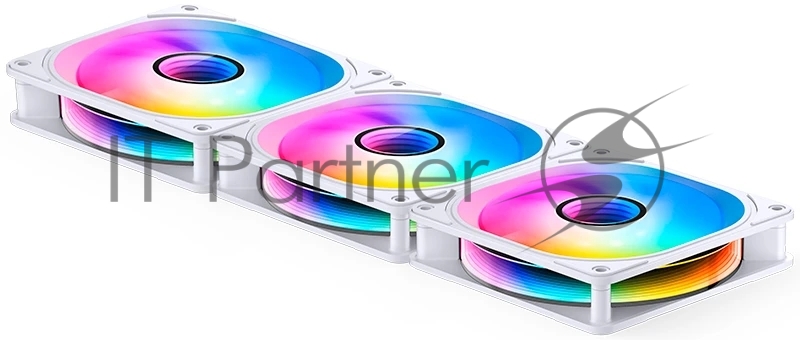 Кулер для корпуса/ Case Cooler JONSBO FR-606WR Reverse (120x120x25mm, 4-pin PWM, ARGB, 35.99CFM, 26.5dBA, 1500RPM, White)