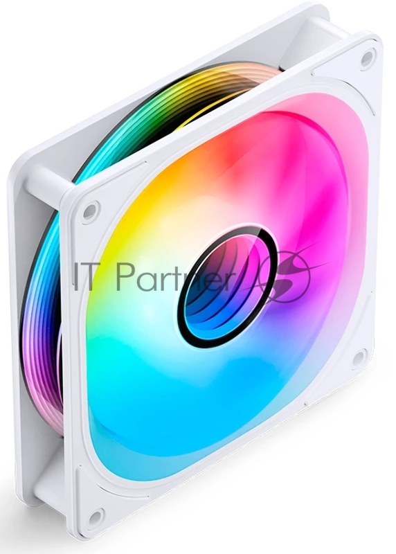 Кулер для корпуса/ Case Cooler JONSBO FR-606WR Reverse (120x120x25mm, 4-pin PWM, ARGB, 35.99CFM, 26.5dBA, 1500RPM, White)