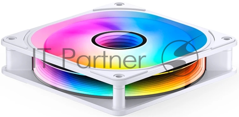 Кулер для корпуса/ Case Cooler JONSBO FR-606WR Reverse (120x120x25mm, 4-pin PWM, ARGB, 35.99CFM, 26.5dBA, 1500RPM, White)