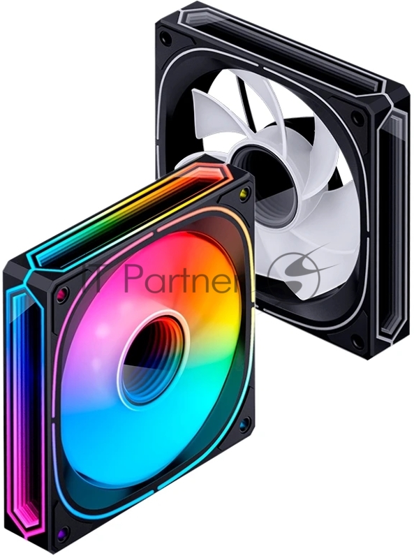 Кулер для корпуса/ Case Cooler JONSBO FR-505BR Reverse (120x120x25mm, 4-pin PWM, ARGB, 47.2CFM, 30.0dBA, 1800RPM, Black)