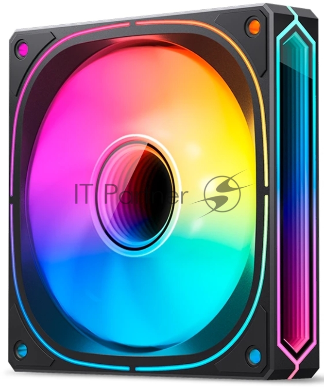 Кулер для корпуса/ Case Cooler JONSBO FR-505BR Reverse (120x120x25mm, 4-pin PWM, ARGB, 47.2CFM, 30.0dBA, 1800RPM, Black)