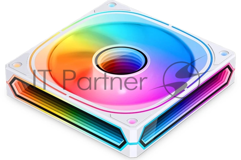 Кулер для корпуса/ Case Cooler JONSBO FR-505WR Reverse (120x120x25mm, 4-pin PWM, ARGB, 47.2CFM, 30.0dBA, 1800RPM, White)