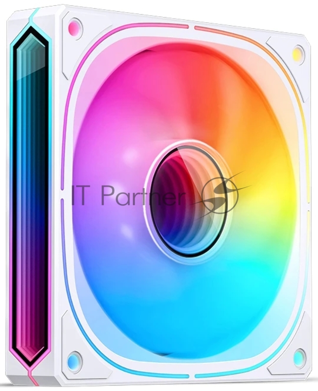 Кулер для корпуса/ Case Cooler JONSBO FR-505WR Reverse (120x120x25mm, 4-pin PWM, ARGB, 47.2CFM, 30.0dBA, 1800RPM, White)