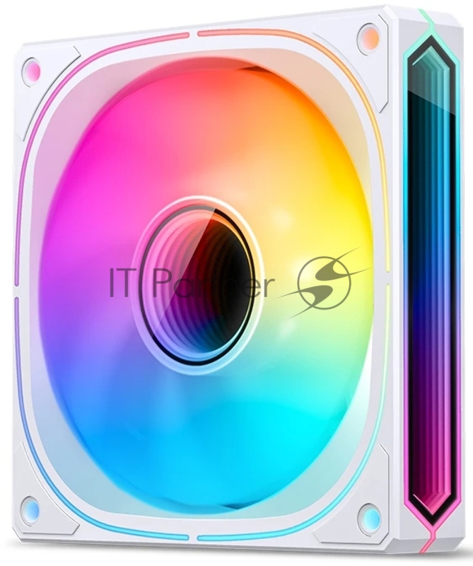 Кулер для корпуса/ Case Cooler JONSBO FR-505WR Reverse (120x120x25mm, 4-pin PWM, ARGB, 47.2CFM, 30.0dBA, 1800RPM, White)