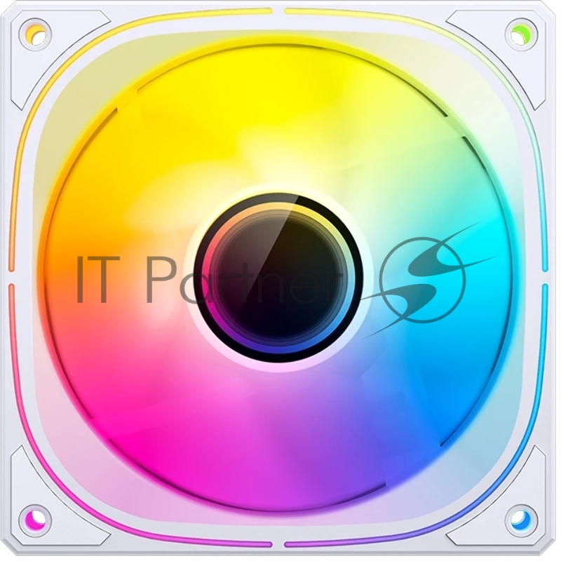 Кулер для корпуса/ Case Cooler JONSBO FR-505WR Reverse (120x120x25mm, 4-pin PWM, ARGB, 47.2CFM, 30.0dBA, 1800RPM, White)