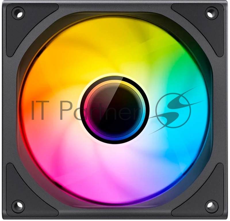 Кулер для корпуса/ Case Cooler JONSBO ZK-120BR Reverse (123x120x28mm, 4-pin PWM, ARGB, 47.71CFM, 30.7dBA, 1800RPM, Black, 3pcs)