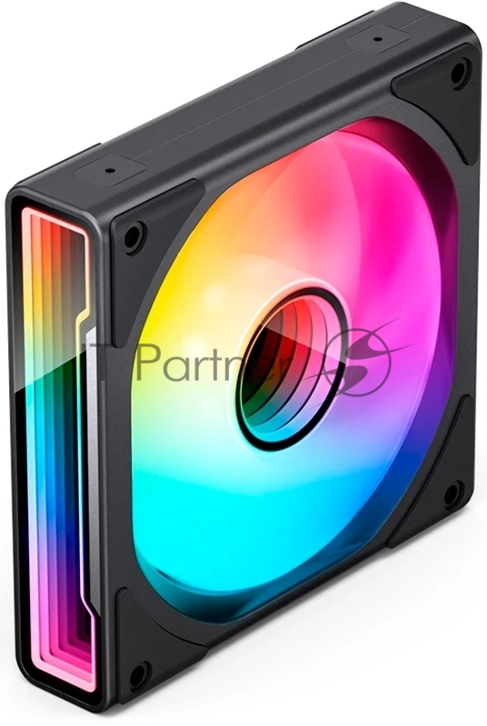 Кулер для корпуса/ Case Cooler JONSBO ZK-120BR Reverse (123x120x28mm, 4-pin PWM, ARGB, 47.71CFM, 30.7dBA, 1800RPM, Black, 3pcs)