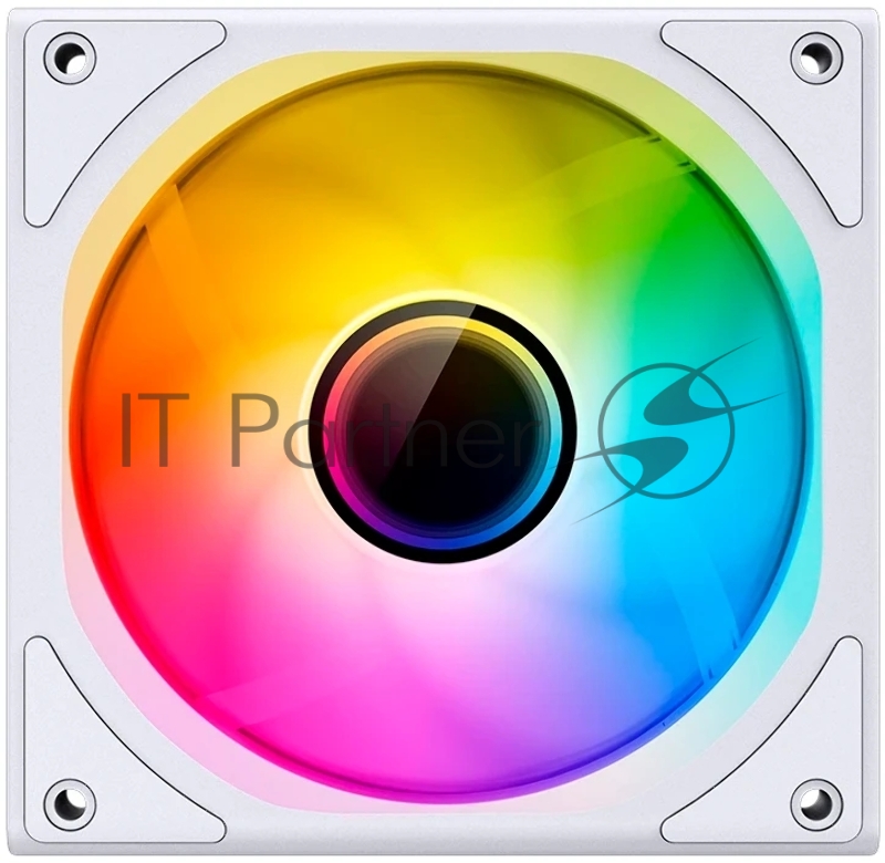 Кулер для корпуса/ Case Cooler JONSBO ZK-120WR Reverse (123x120x28mm, 4-pin PWM, ARGB, 47.71CFM, 30.7dBA, 1800RPM, White, 3pcs)