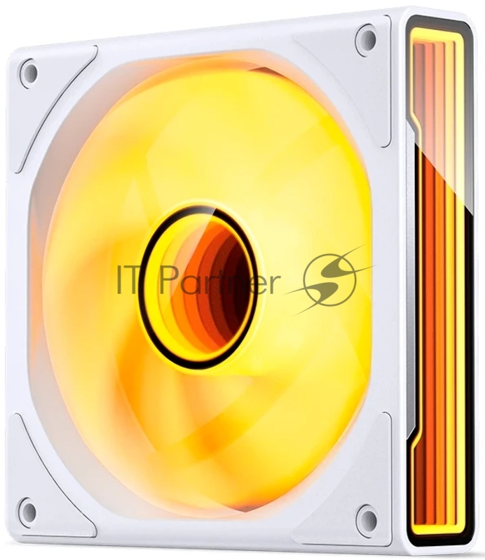 Кулер для корпуса/ Case Cooler JONSBO ZK-120WR Reverse (123x120x28mm, 4-pin PWM, ARGB, 47.71CFM, 30.7dBA, 1800RPM, White, 3pcs)