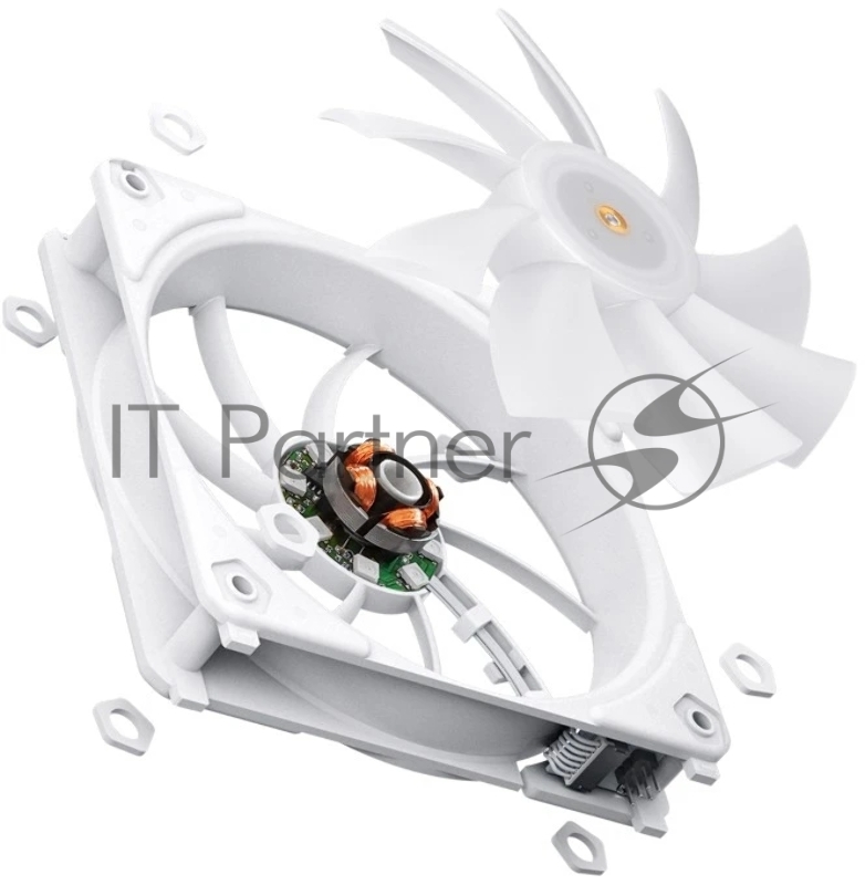 Кулер для корпуса/ Case Cooler JONSBO ZF-120W (120x120x25mm, 4-pin PWM, ARGB, 61.0CFM, 28.9dBA, 1500RPM, White, 3pcs)