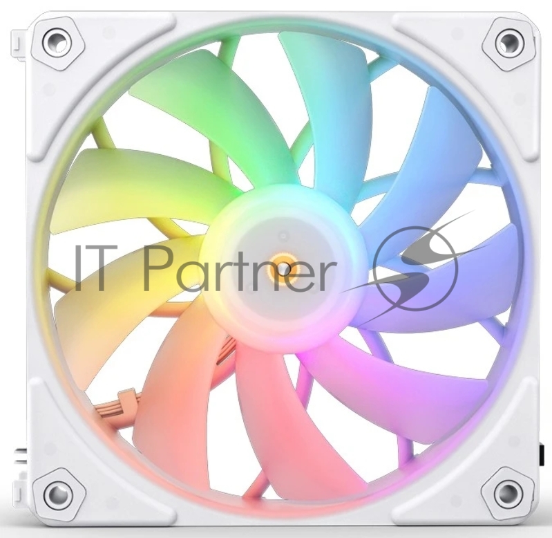 Кулер для корпуса/ Case Cooler JONSBO ZF-120W (120x120x25mm, 4-pin PWM, ARGB, 61.0CFM, 28.9dBA, 1500RPM, White, 3pcs)