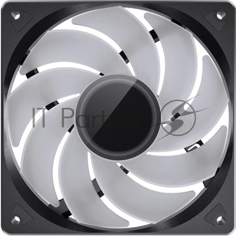 Кулер для корпуса/ Case Cooler JONSBO SL-120BR Reverse (120x120x25mm, 4-pin PWM, ARGB, 59.48CFM, 32.0dBA, 1500RPM, Black)