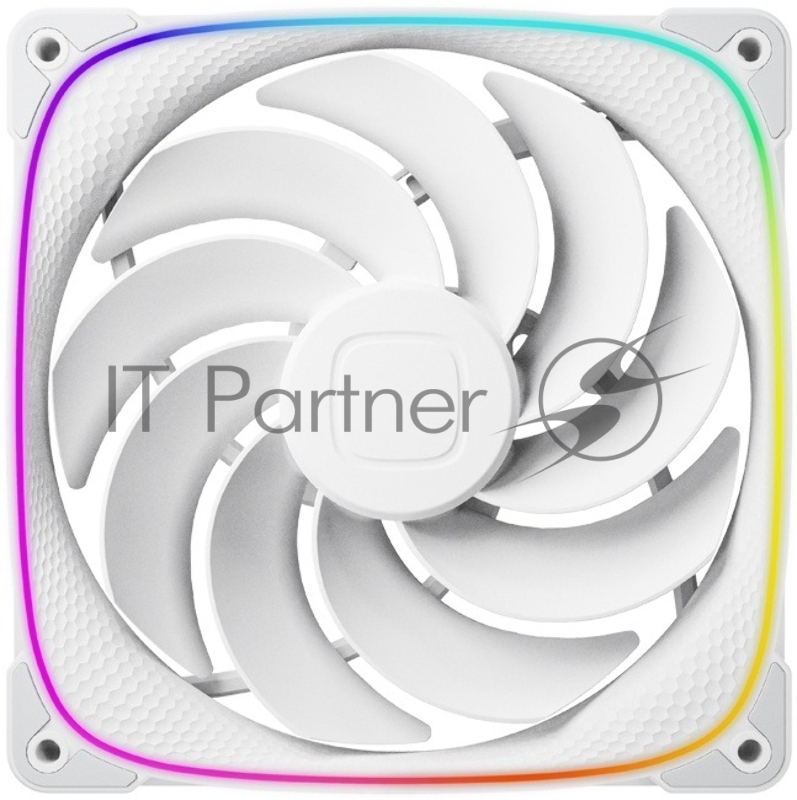 Вентилятор корпусный/ Case Cooler Geometric Future Squama 2503RW-14 Reverse (140x140x25mm, 4-pin PWM, ARGB, 71.8CFM, 34.0dBA, 2100RPM, White)