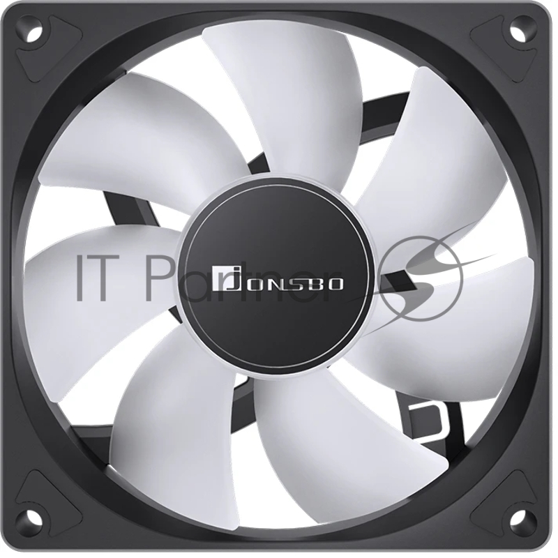 Кулер для корпуса/ Case Cooler JONSBO SL-925B (92x92x25mm, 4-pin PWM, ARGB, 38.2CFM, 33.8dBA, 2200RPM, Black)