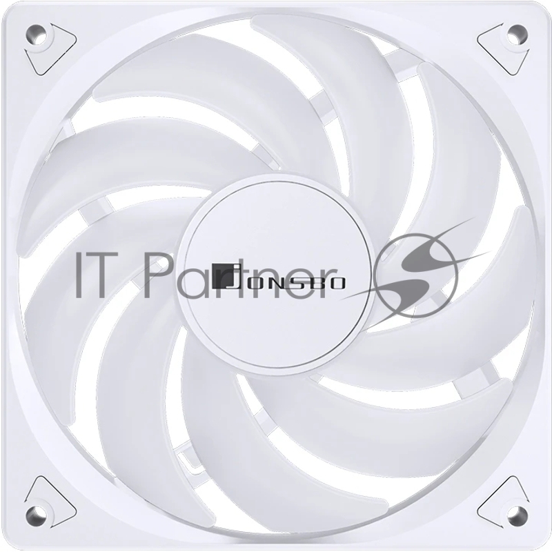 Кулер для корпуса/ Case Cooler JONSBO SL-120CW (120x120x25mm, 4-pin PWM, FRGB, 59.48CFM, 32.0dBA, 1500RPM, White)