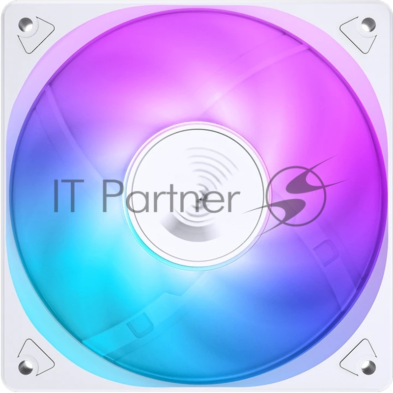 Кулер для корпуса/ Case Cooler JONSBO SL-120CW (120x120x25mm, 4-pin PWM, FRGB, 59.48CFM, 32.0dBA, 1500RPM, White)