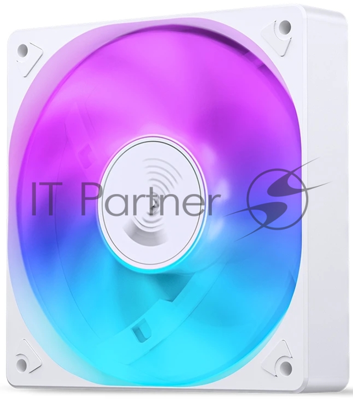 Кулер для корпуса/ Case Cooler JONSBO SL-120CW (120x120x25mm, 4-pin PWM, FRGB, 59.48CFM, 32.0dBA, 1500RPM, White)