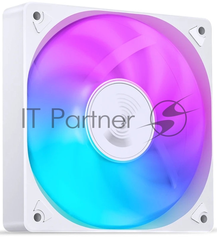 Кулер для корпуса/ Case Cooler JONSBO SL-120CW (120x120x25mm, 4-pin PWM, FRGB, 59.48CFM, 32.0dBA, 1500RPM, White)