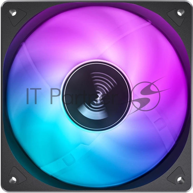 Кулер для корпуса/ Case Cooler JONSBO SL-120C (120x120x25mm, 4-pin PWM, FRGB, 59.48CFM, 32.0dBA, 1500RPM, Black)