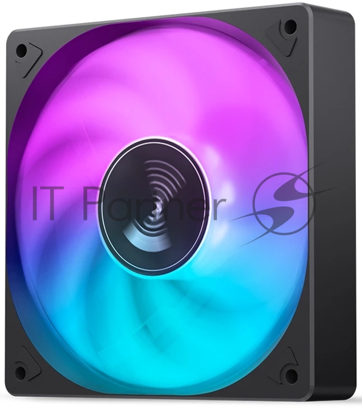 Кулер для корпуса/ Case Cooler JONSBO SL-120C (120x120x25mm, 4-pin PWM, FRGB, 59.48CFM, 32.0dBA, 1500RPM, Black)