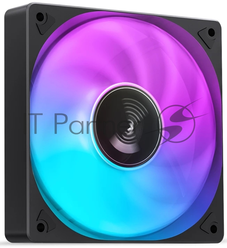 Кулер для корпуса/ Case Cooler JONSBO SL-120C (120x120x25mm, 4-pin PWM, FRGB, 59.48CFM, 32.0dBA, 1500RPM, Black)