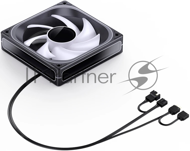 Кулер для корпуса/ Case Cooler JONSBO ZB-120BR Reverse (120x120x28mm, 4-pin PWM, ARGB, 65.26CFM, 36.6dBA, 2400RPM, Black)