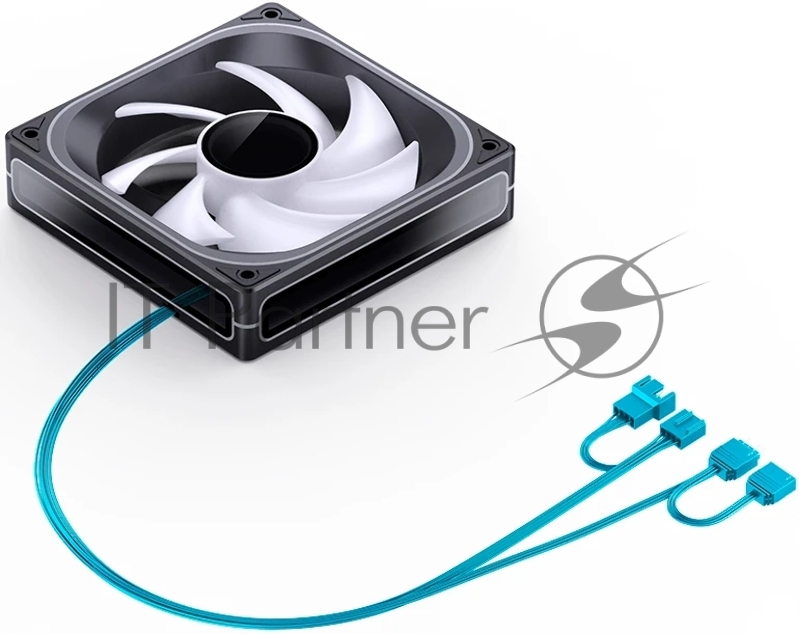 Кулер для корпуса/ Case Cooler JONSBO ZB-120BR Reverse (120x120x28mm, 4-pin PWM, ARGB, 65.26CFM, 36.6dBA, 2400RPM, Black)