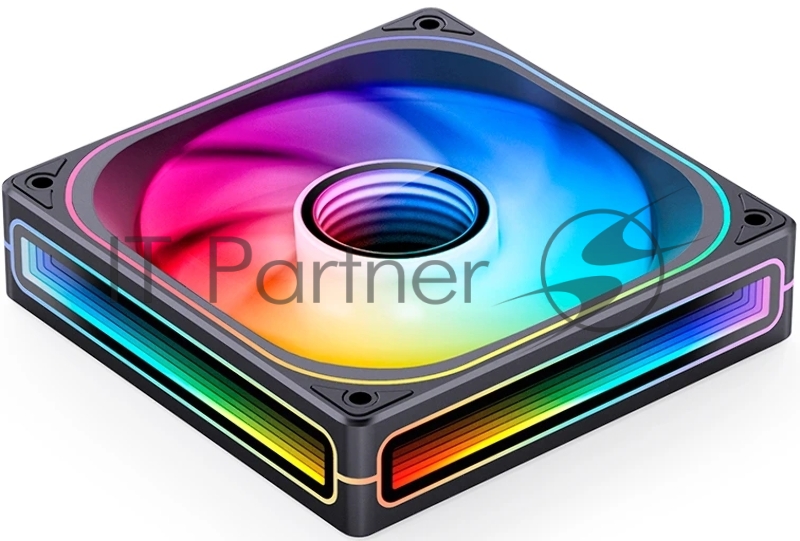 Кулер для корпуса/ Case Cooler JONSBO ZB-120BR Reverse (120x120x28mm, 4-pin PWM, ARGB, 65.26CFM, 36.6dBA, 2400RPM, Black)