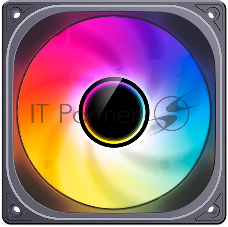 Кулер для корпуса/ Case Cooler JONSBO ZB-120BR Reverse (120x120x28mm, 4-pin PWM, ARGB, 65.26CFM, 36.6dBA, 2400RPM, Black)