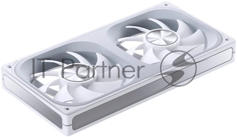 Кулер для корпуса/ Case Cooler JONSBO ZA-240WR Reverse (2x120x120mm, 4-pin PWM, ARGB, 62.4CFM, 37.3dBA, 2400RPM, White, Single-Frame RGB Fan Unit)