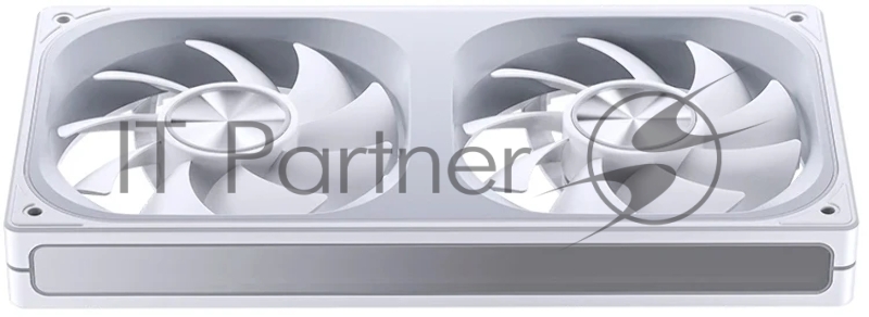 Кулер для корпуса/ Case Cooler JONSBO ZA-240WR Reverse (2x120x120mm, 4-pin PWM, ARGB, 62.4CFM, 37.3dBA, 2400RPM, White, Single-Frame RGB Fan Unit)