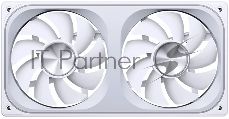 Кулер для корпуса/ Case Cooler JONSBO ZA-240WR Reverse (2x120x120mm, 4-pin PWM, ARGB, 62.4CFM, 37.3dBA, 2400RPM, White, Single-Frame RGB Fan Unit)