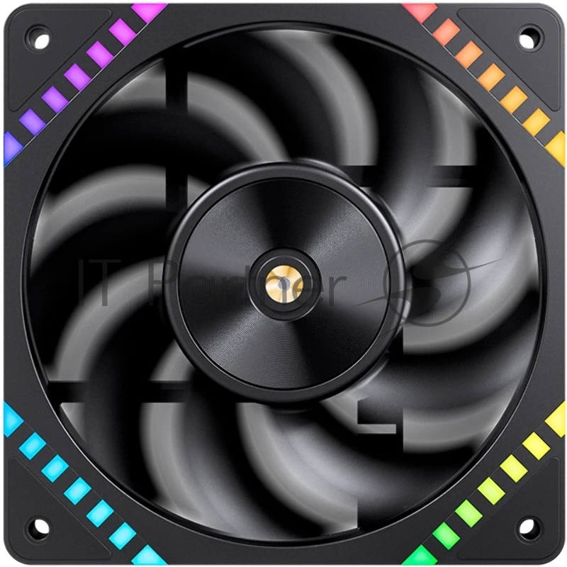 Кулер для корпуса/ Case Cooler JONSBO HF2-120BR Reverse (120x120x25mm, 4-pin PWM, ARGB, 63.3CFM, 29.5dBA, 2200RPM, Black)