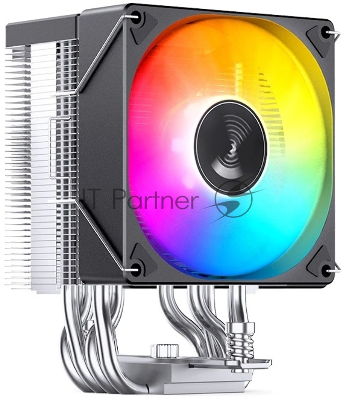Кулер для процессора/ CPU Cooler JONSBO CR-1400 EVO ARGB (180W, 4-pin PWM, 130mm, Al/Cu, 4x6mm, ARGB, 1x92mm, 38.2CFM, 33.8dBA, 2200RPM, S: 1700/1200/115X, AM4/AM5 Black)