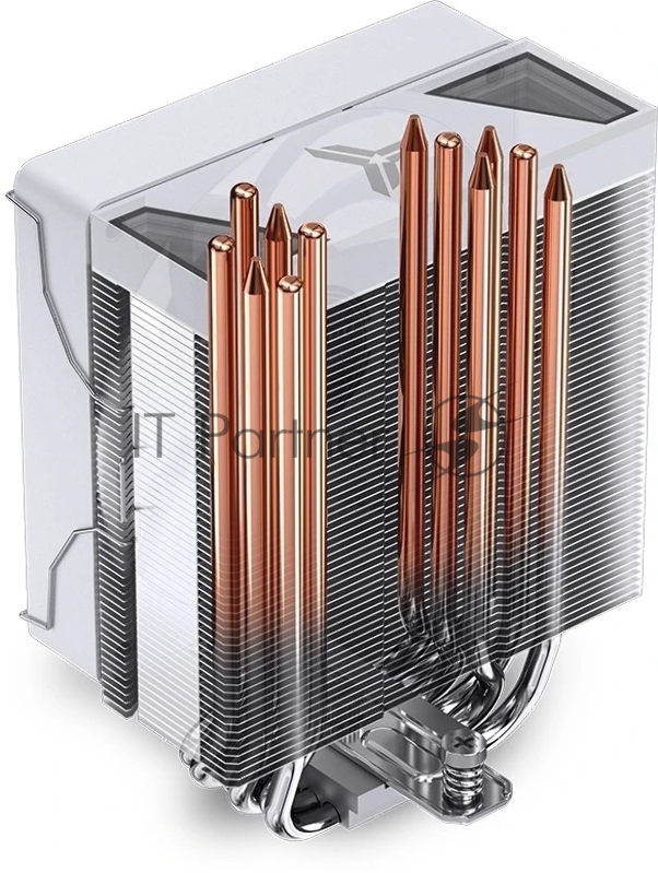 Кулер для процессора/ CPU Cooler JONSBO CR-1000 V2 PRO ARGB (230W, 4-pin PWM, 157mm, Al/Cu, 6x6mm, ARGB, 1x120mm, 59.48CFM, 32.0dBA, 1500RPM, S: 1700/1200/115X, AM4/AM5 White)