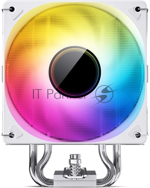 Кулер для процессора/ CPU Cooler JONSBO CR-1000 V2 PRO ARGB (230W, 4-pin PWM, 157mm, Al/Cu, 6x6mm, ARGB, 1x120mm, 59.48CFM, 32.0dBA, 1500RPM, S: 1700/1200/115X, AM4/AM5 White)