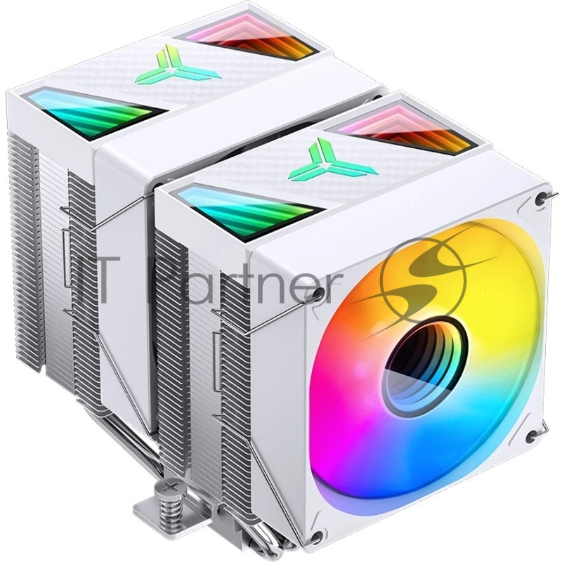 Кулер для процессора/ CPU Cooler JONSBO CR-1400 DV2 (230W, 4-pin PWM, 136mm, Al/Cu, 6x6mm, ARGB, 2x92mm, 38.2CFM, 33.8dBA, 2300RPM, S: 1851/1700/1200/115X/2011, AM4/AM5 White)