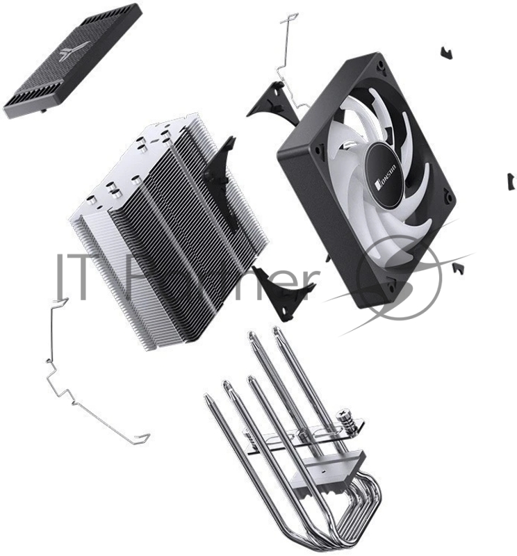 Кулер для процессора/ CPU Cooler JONSBO CR-1000 EVO ARGB (220W, 4-pin PWM, 154mm, Al/Cu, 4x6mm, ARGB, 1x120mm, 59.48CFM, 32.0dBA, 1500RPM, S: 1700/1200/115X, AM4/AM5 Black)