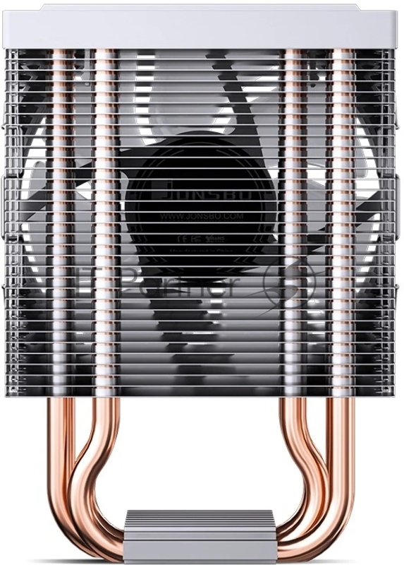 Кулер для процессора/ CPU Cooler JONSBO CR-1300 EVO (160W, 4-pin PWM, 128mm, Al/Cu, 4x6mm, FRGB, 1x90mm, 42CFM, 28.2dBA, 2000RPM, S: 1700/1200/115X, AM5/AM4, White)