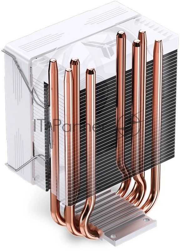 Кулер для процессора/ CPU Cooler JONSBO CR-1300 EVO (160W, 4-pin PWM, 128mm, Al/Cu, 4x6mm, FRGB, 1x90mm, 42CFM, 28.2dBA, 2000RPM, S: 1700/1200/115X, AM5/AM4, White)