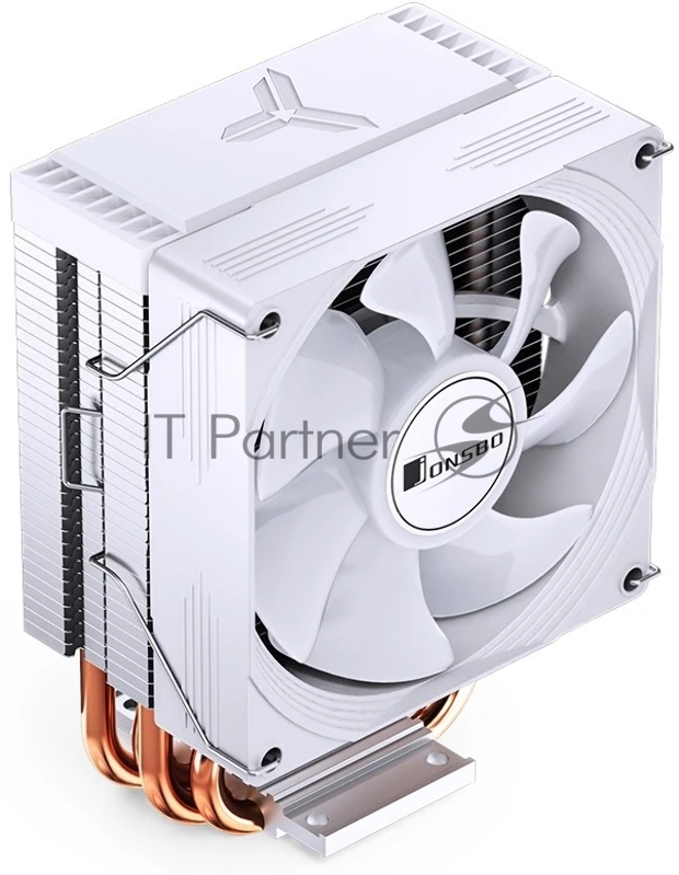Кулер для процессора/ CPU Cooler JONSBO CR-1300 EVO (160W, 4-pin PWM, 128mm, Al/Cu, 4x6mm, FRGB, 1x90mm, 42CFM, 28.2dBA, 2000RPM, S: 1700/1200/115X, AM5/AM4, White)